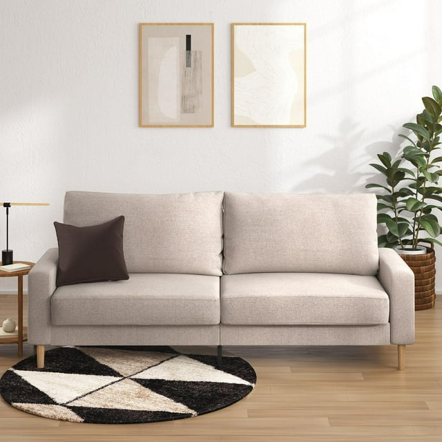 Zinus Colton 76 inch 3 Seat Upholstered Sofa Couch