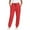 Red, variant on Simua Women's Fleece Lined Cuff Ankle Pajama Pants - Soft Drawstring Waist Thermal Sleepwear for Winter Comfort & Home Lounge