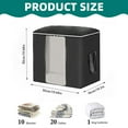 thumbnail image 3 of Large Blanket Storage Bags - Heavy Duty Zippered Comforter Storage Containers with Reinforced Handles & Clear Window for King Size Bedding, Clothes, Seasonal Items, 3 of 8