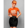 thumbnail image 2 of Good Life Quote Shaped T-Shirt Women -Image by Shutterstock, Female 3X-Large, 2 of 4