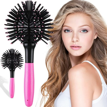 2 Pieces 3D Bomb Curl Hair Brush, Round Hair Curler, Curling Comb, for  Making Curling Balls, Chic Feeling, Large Size, Prevent Hair from Tangling  | Walmart Canada