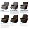 thumbnail image 7 of Mainstays Recliner Pixel Stretch Fabric Slipcover, Brown, 4-Piece, 7 of 7