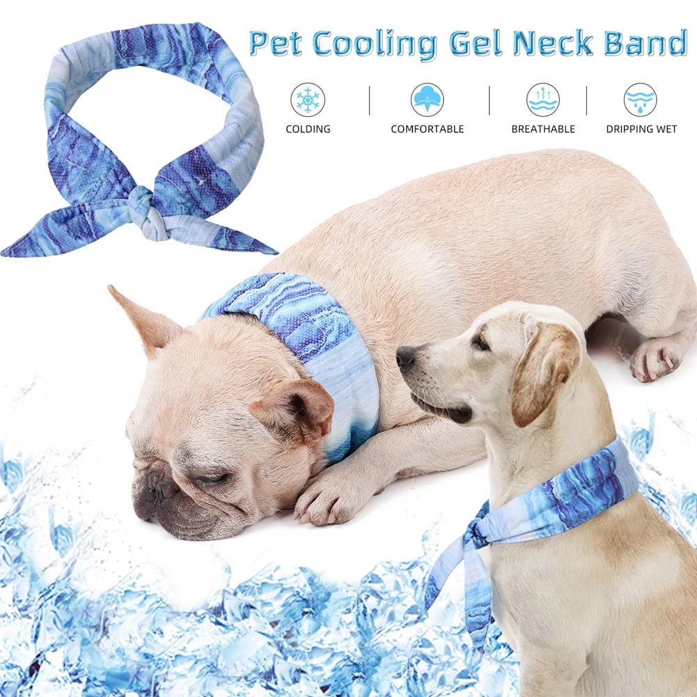QINXIN Pet Cooling Scarf Outdoor Comfortable Fabric Ice Collar Pet Supplies For Small Medium Large Dog Walmart