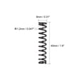 thumbnail image 2 of Resorte de compresión, diámetro de alambre de 1.2 mm, diámetro exterior de 8 mm, longitud libre de 40 mm, negro, 10 piezas, 2 of 4