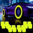 thumbnail image 5 of Glow in The Dark Tire Caps, Fluorescent Luminous ABS Air Caps, Weather Resistant Dust Proof Stem Covers for Car Truck SUV Motorcycle Bike Wheels, Night Safety Visibility Accessories, 5 of 7