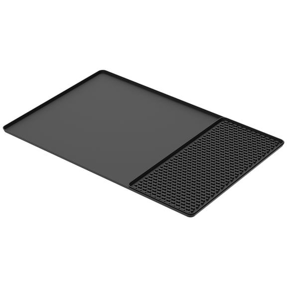 LINFANG Silicone Coffee Bar Mat Heat Resistant Detachable Espresso Machine Mat With Raised Edge for Home Kitchen Countertop