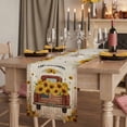 thumbnail image 2 of Table Runners 90 Inches Long Dress Scarves, Vintage Sunflower Truck Farmhouse Coffee/Dining/Kitchen Table Runner for Living Room, Summer Botanical Pastoral Retro Art 13x90 Inch, 2 of 9
