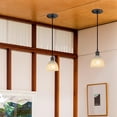 thumbnail image 2 of Kiven Can Lights Retrofit Recessed Lighting with E26 Power Outlet Adapter, 4/5 Inch Replacement Conversion Kit, Farmhouse Frosted Glass Pendant Lighting for Bedroom Hallway Kitchen,3 Lights, Black, 2 of 7