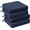 02 Navy, variant on Outdoor Chair Cushions Set of 4, Water Resistant Patio Seat Cushions with Ties for Outdoor Furniture, High-Density Foam, UV & Fade Resistant, Piped Edge – 24" x 24" x 4", Orange