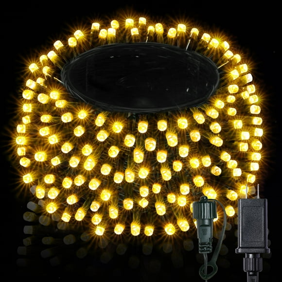 Cadena de luces navideñas BlcTec, 108 pies, 300 LED, temporizador impermeable