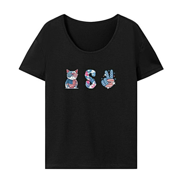 Camiseta para Mujer Ropa de Verano Moda Cuello Redondo Camisa para Senderismo Trabajo Viaje a La Playa L