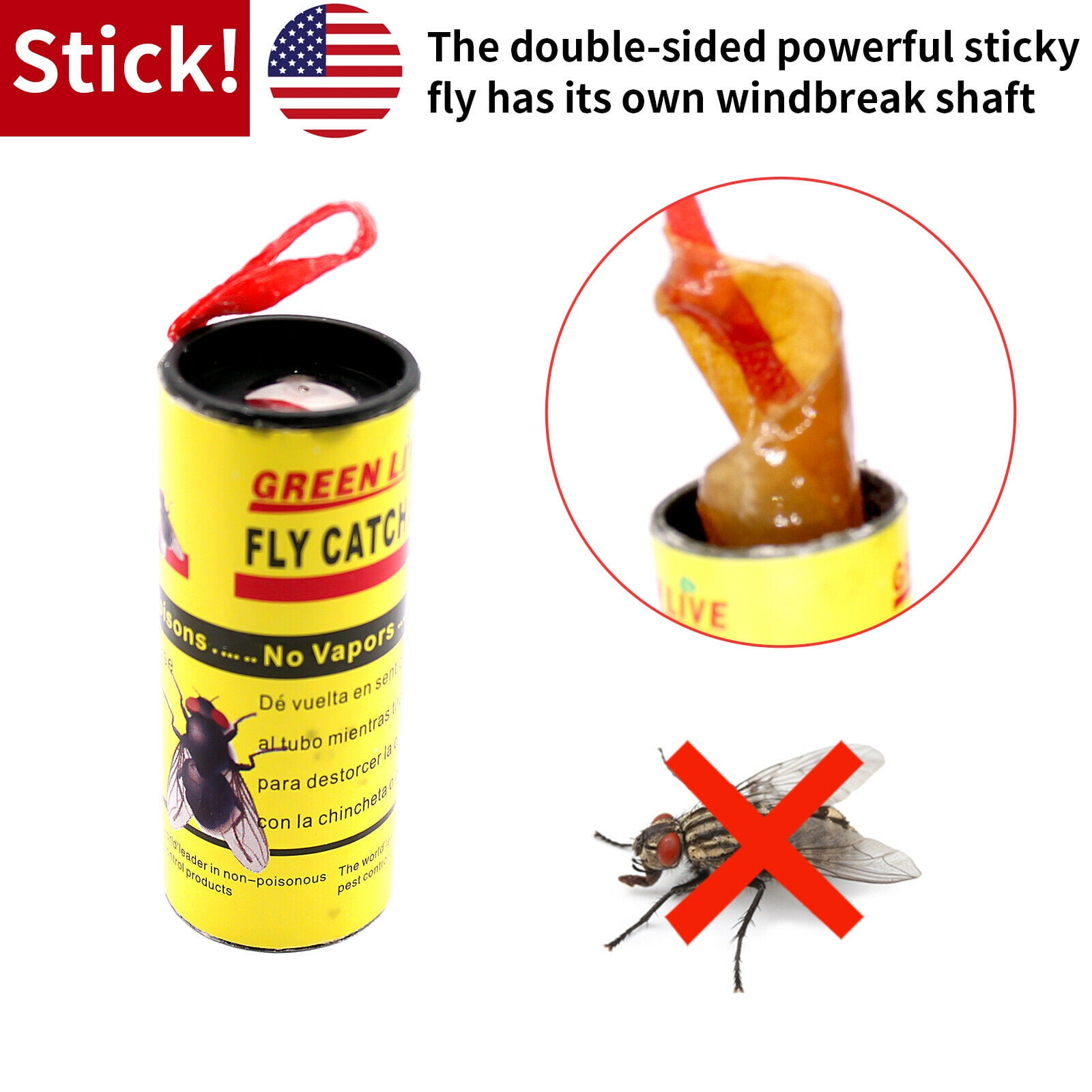 Disposable kill fly catcher Sticky Glue Ribbon Roll Insects Hanging Fly  Trap Catcher for Indoor and Outdoor Environmental friendly - Pest Control  Worldwide - A Leading Online Retailer for Pest Control Products