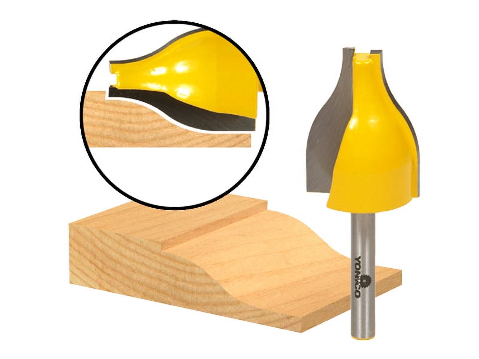 Yonico Medium Ogee Entry Door Router Bit Set (1/2" Shank) - Model 12221