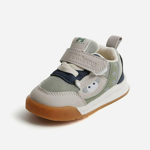 THDHVS Toddler Sneakers,Shoes for Boys,Boys Print Mesh Sneakers with Breathable and Comfortable Fits for Sports Activities and Everyday Casual Wear Green 4-4.5 Years