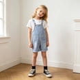thumbnail image 5 of ZHOGXU Kids Children Girls Denim Overalls With Adjustable Straps Comfortable Lightweight Shorts With Pockets For Everyday Wear,Light Blue,15-16 Years, 5 of 6