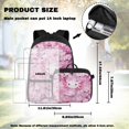 thumbnail image 4 of KUIFORTI Cherry Blossoms Axolotl Bookbag with Lunch Bag, 4Pcs Kids Backpack Set for Elementary Middle School Girls Boys, Cute School Bag with Pencil Pouch Back to School Supplies, 4 of 7