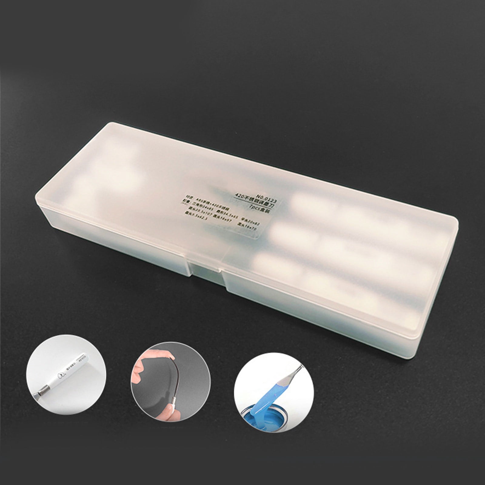 7Pcs Stainless Steel Spatula Palette Tool Set Handle Palette Tool for Acrylic Oil Painting Color Mixing Blending