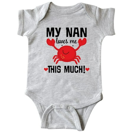 

Inktastic My Nan Loves Me Grandson Gift Gift Baby Boy or Baby Girl Bodysuit