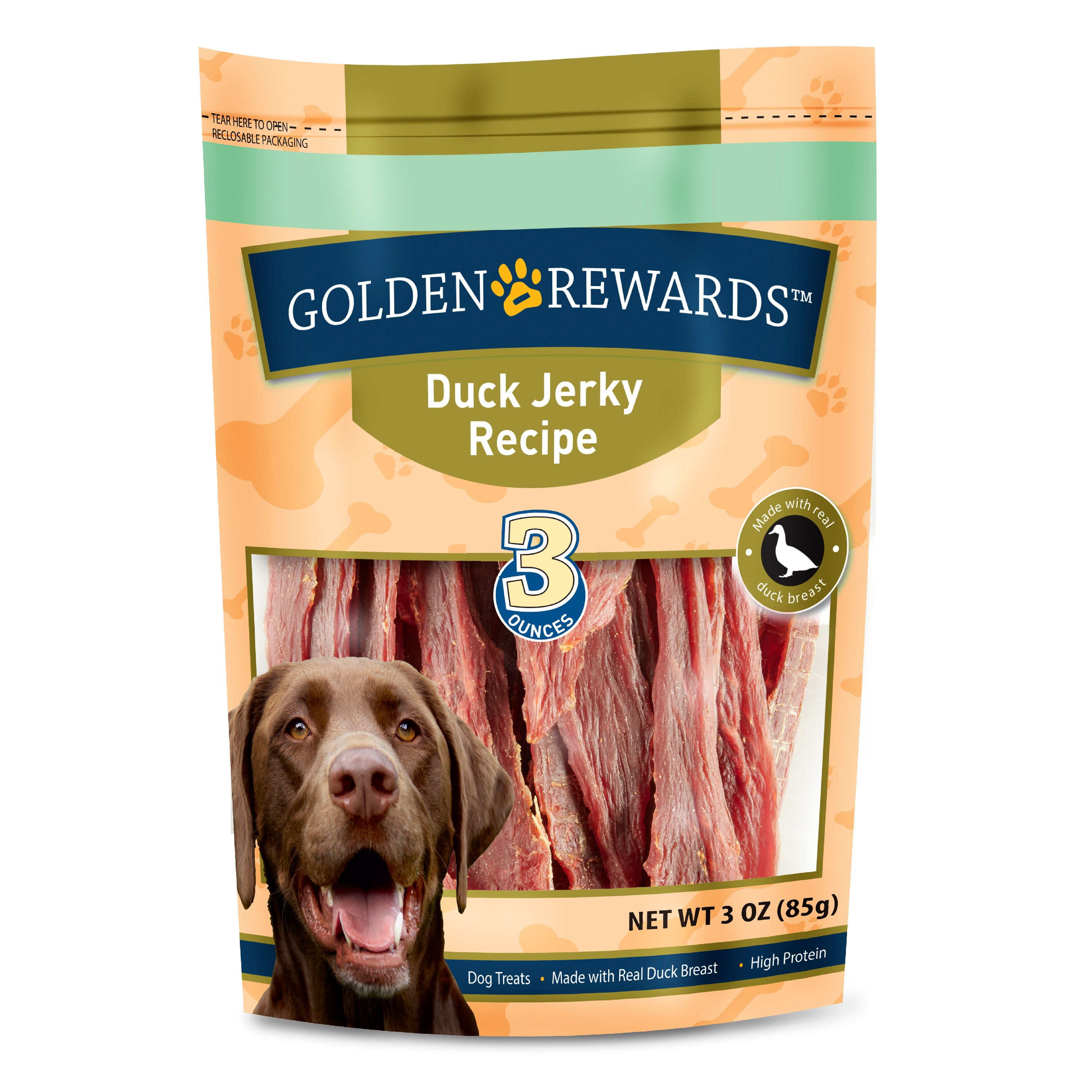 Golden Rewards Duck Flavor Jerky Dog Treats, 3 oz.
