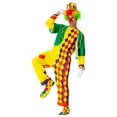 thumbnail image 2 of KKBOTIVE Clown Outfit Set for Adult - Funny Design Carnival Party Clothes with 1Pc Bodysuit + Hat + Coat Stage Performance Show Apparel ( Yellow Size: XXXXXL ), 2 of 5