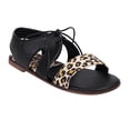 thumbnail image 2 of Sandalias de verano para mujer de tacón bajo de cuero de microfibra de color sólido a la moda Wmkox8yii shjk7291, 2 of 9