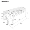 thumbnail image 5 of Bed Frame Loft bed with staircase , White, 5 of 5