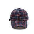 thumbnail image 2 of Plaid Baseball Cap Hat Unisex Navy, 2 of 3