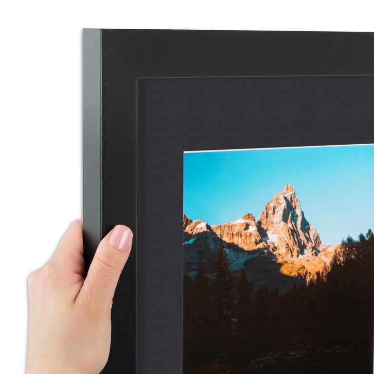 Euwazram Pink Suede Picture Frame 14x22 Inches – Includes Mat For 12x18, Shatterproof Acrylic, Wall Or Table Display