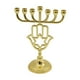 thumbnail image 4 of Portavelas de 7 ramas Hanukkah Chanukah Menorah Ornament Tabletop Taper Candle Stand para vacaciones Aniversario Fiesta Decoración de la sala de estar Macarena Candelero, 4 of 8