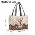 thumbnail image 6 of FOR U DESIGNS Deer Flower Cross Print Tote Bag for Women, Quilted Top Handbag with Side Pockets Lightweight Reversible Hobo Bag, Two Tone Tote Purse for Ladies School, 6 of 6