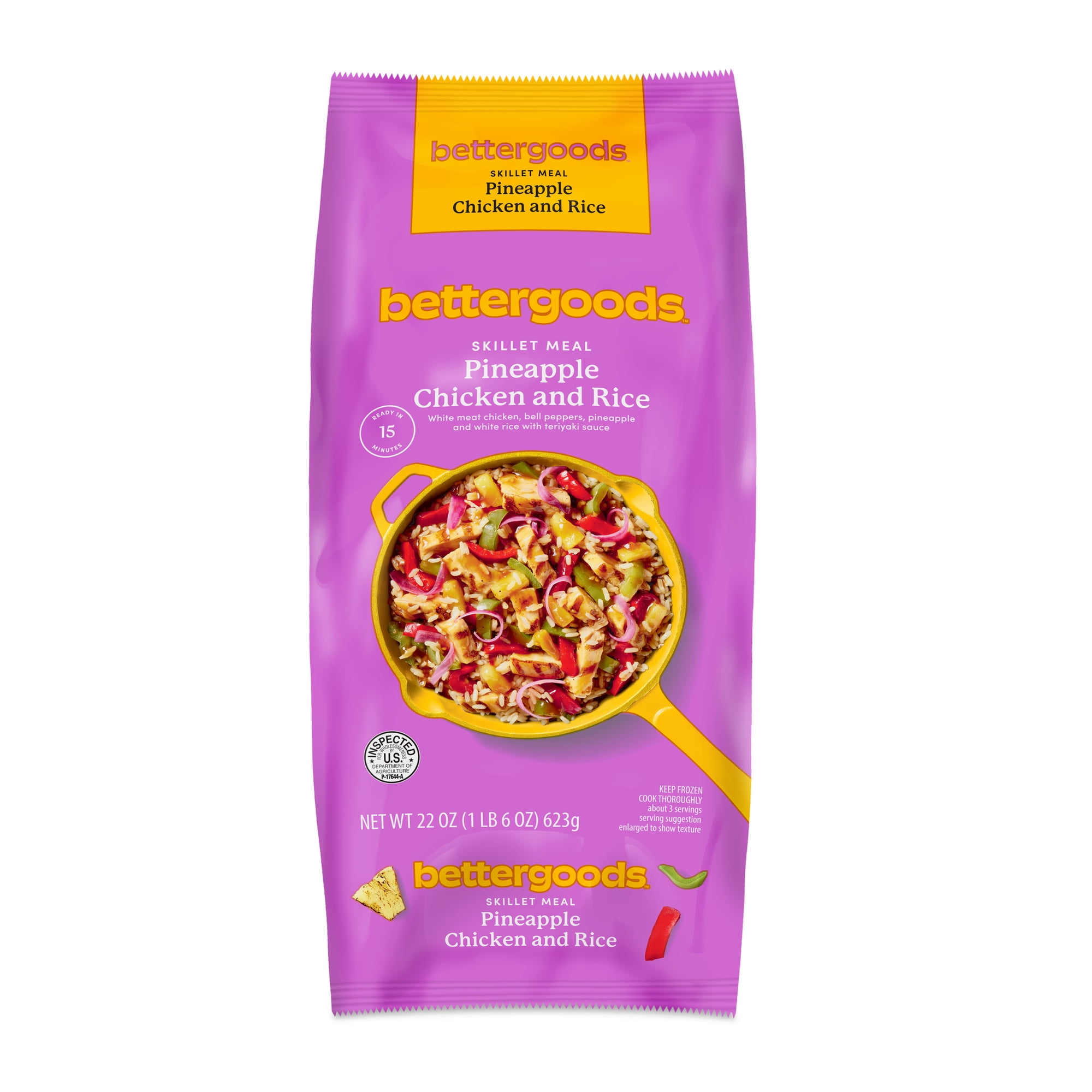 bettergoods Pineapple Chicken & Rice Skillet Meal, 22 oz (Frozen)