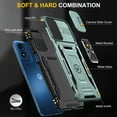 thumbnail image 2 of Rugged Case for Motorola Moto G Play 4G 2024, Sliding Lens Camera Cover Protection Ring Stand Compatible with Magnetic Car Mount Military Grade Shockproof Hybrid Case for Moto G Play 4G 2024,Darkgreen, 2 of 7
