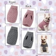 thumbnail image 4 of Suéter para perros Cuello alto clásico Suéteres de punto para mascotas Cálido Lindo Cachorro Sudadera Suéter Ropa de invierno para perros Suéter Ropa para uso en interiores y exteriores (Gris, L) JAMW Sencillez, 4 of 5