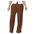 thumbnail image 1 of FAIWAD Cotton Linen Pants for Womens High Waisted Straight Lounge Button Up Plus Size Trousers, 1 of 6