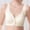 White, variant on Antinious Ladies Embroidered Plus Size Front Closure Wireless Breathable Bras