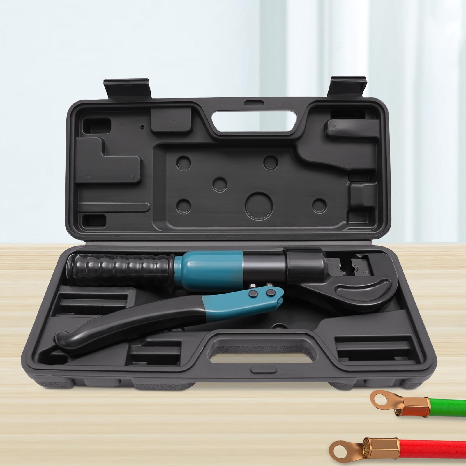 Hydraulic Crimping Tool with 6.3T Pressure for Efficient Copper and Aluminum Terminal Crimping, Compact Toolbox for Easy Portability and Use