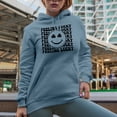 thumbnail image 2 of Feeling Lucky, St. Patrick's Day or Irish Themed, Groovy Retro Wavy Text Merch Gift, Light Blue Hooded Sweatshirt or Hoodie, 3XL, 2 of 5