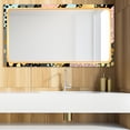 thumbnail image 3 of DESIGN ART Designart 'Playful Gold 16' Glam Mirror - Modern Vanity Printed Mirror 31.5 in. wide x 23.7 in. high, 3 of 4