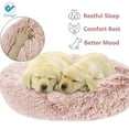 thumbnail image 5 of Deago Soft Plush Pet Bed For Dogs & Cats Fur Donut Round Beds Cushion Pets Warm Mat (Pink, 19.7"), 5 of 8