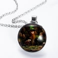 thumbnail image 2 of Saint Patrick's Day Elegant Glass Circular Pendant Necklace - Women's Jewelry, 2 of 5