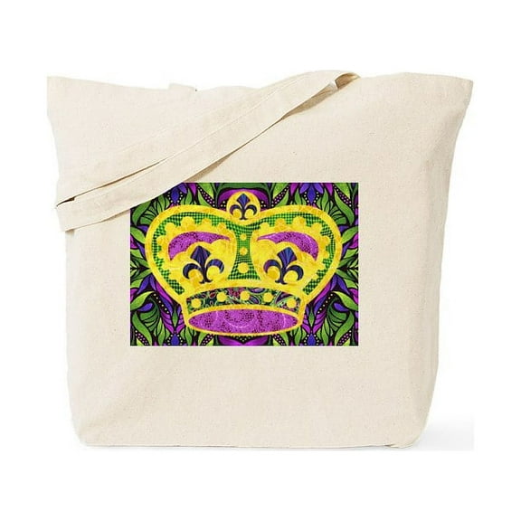 CafePress - Bon Temps Rouler Mardi Gras Crown Tote Bag - Unisex Canvas Tote Bag, Beige, 1-Piece