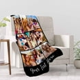 thumbnail image 4 of Personalized Photo Blanket for Family, Customized Bed Blanket with 10 Pictures for Mom Dad Custom Photos Throw Blanket for Best Friends, Personalized Gifts for Couple Girlfriend Boyfriend Blankets, 4 of 5