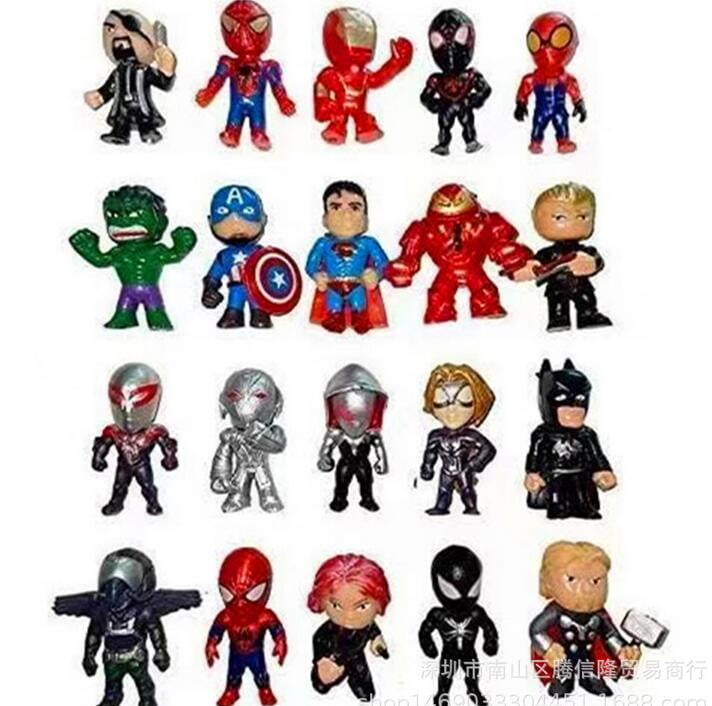26 Pieces Mini Superheroes Figures Super Hero Action Sets for Boys Ornaments Toys Small Superhero Figurines Birthday Favors Cake Decoration Cupcake Topper Supplies 