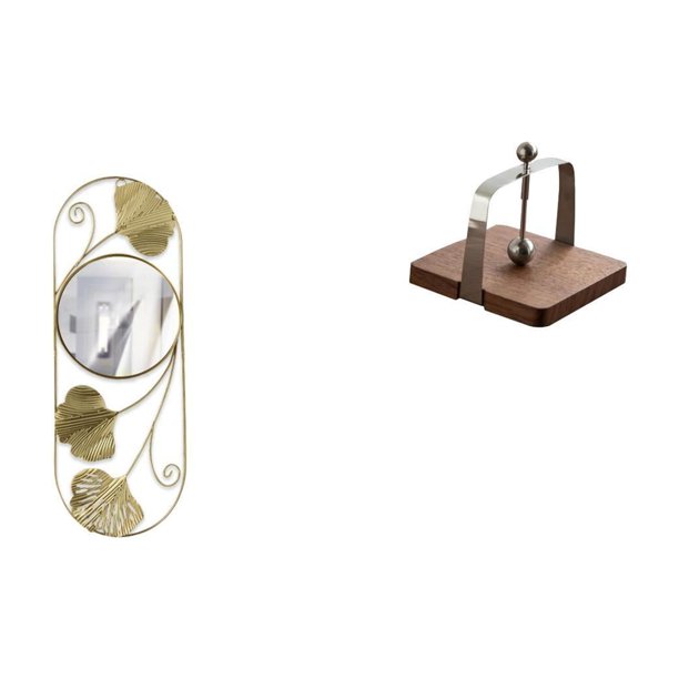 Espejo de pared,Espejo decorativo nórdico para colgar en la pared,Espejos de pared de metal decorativos para el hogar colgantes de pared,Portapapeles,Servilletero de