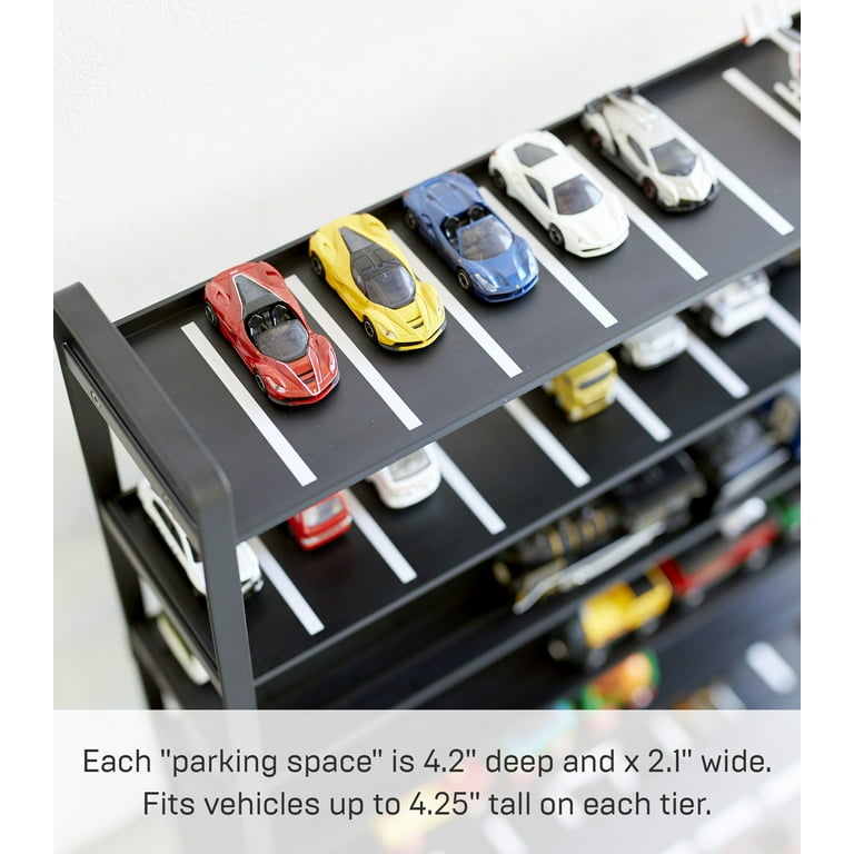 Yamazaki Home Kids' Steel Parking Garage with Metal Shelves, Black