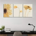 thumbnail image 2 of unframed 3pcs Set Sunflower Canvas Oil Painting Floral Wall Art Yellow Flowers Poster Plant Prints Modern Wall Art Gallery Wall Decoration Aesthetic Poster Bedroom Living Room Home Decor, 2 of 3
