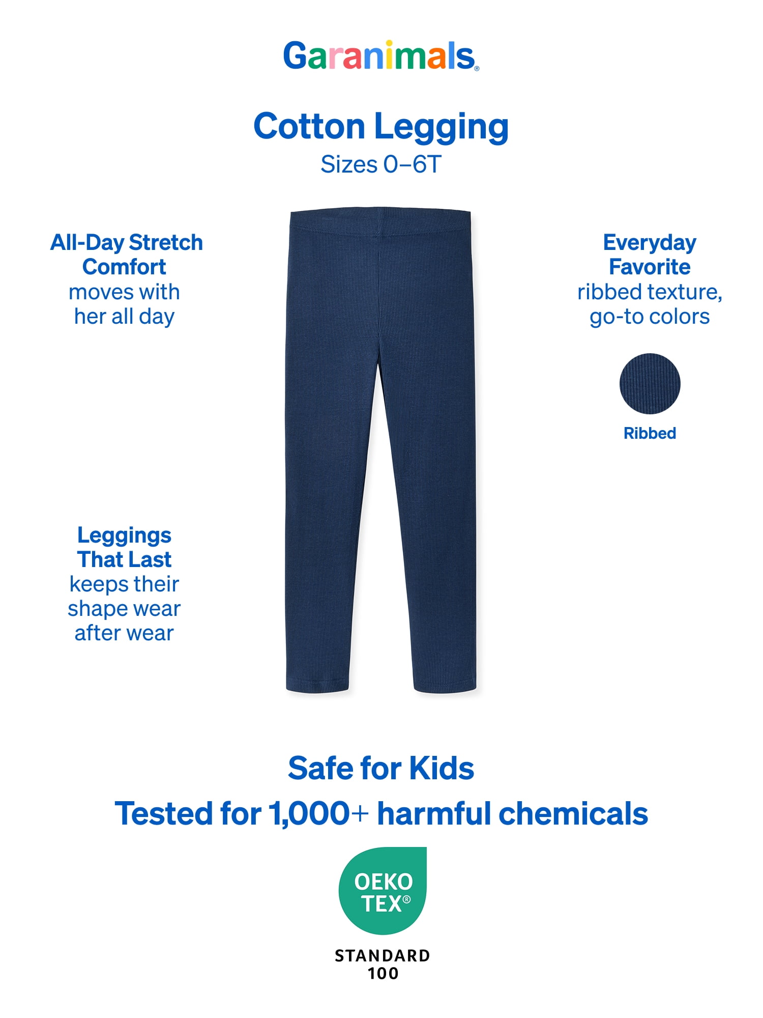 Garanimals Baby & Toddler Girls Leggings, Single & 3-Pack, Sizes 0-6T