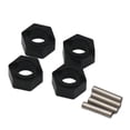 thumbnail image 2 of 4x Adaptateur Roue RC Modèle Accessoire Pièces de Rechange Rallonge Roue RC Entretoises Roues Moyeux pour 1/24 Fcx24 1/24 RC Voiture sur Chenilles Noir, 2 of 8
