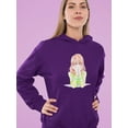 thumbnail image 2 of Manga Girl Flirty Smile Hoodie Women -Image by Shutterstock, Female Large, 2 of 4