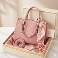 thumbnail image 6 of AVMPRO Women's PU Leather Top-Handle Shoulder Handbag, Pink, 6 of 6